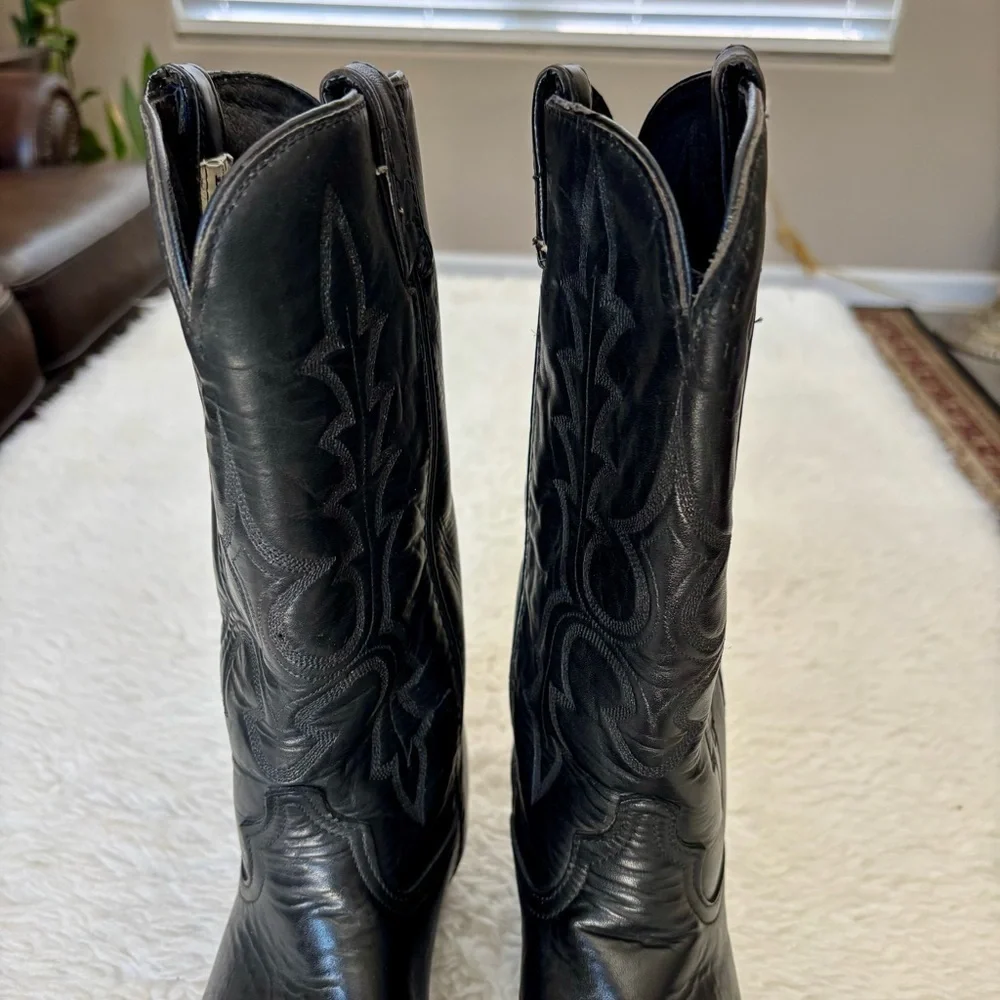 Code West Black Leather Women’s Western Cowboy Boots size 9.5